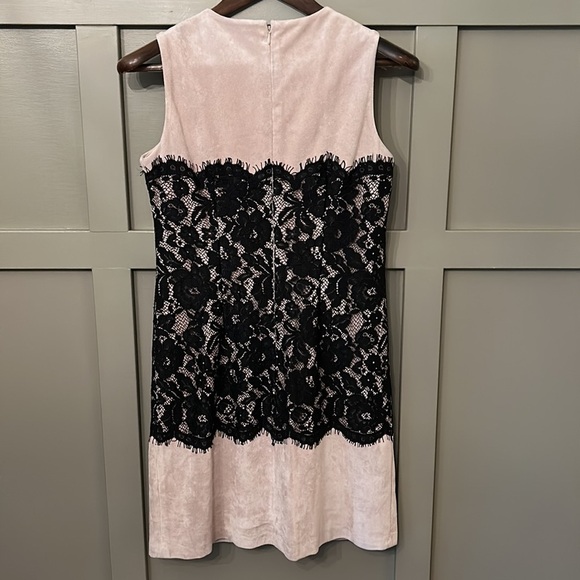 Calvin Klein Lace & Faux Suede Microsuede Dress Sleeveless Career Dress Size 4 - Picture 10 of 14